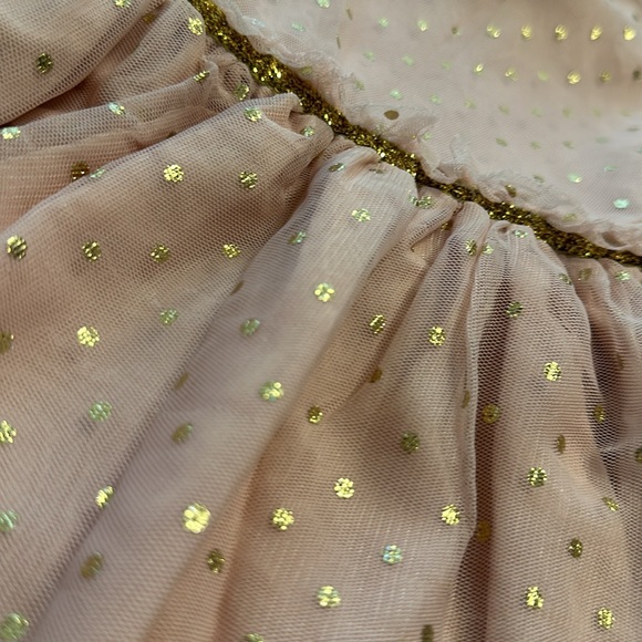 3/$30 carters gold and rose tutu dress 18m - Picture 2 of 4